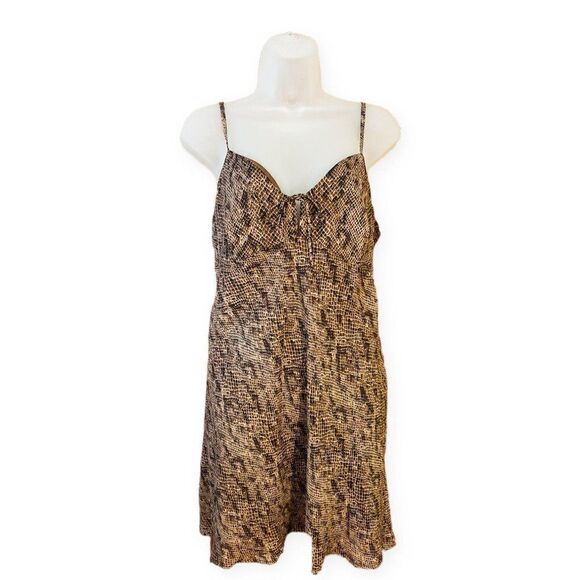 NY & Co 1990s Animal Print Mini Dress - Picture 1 of 4